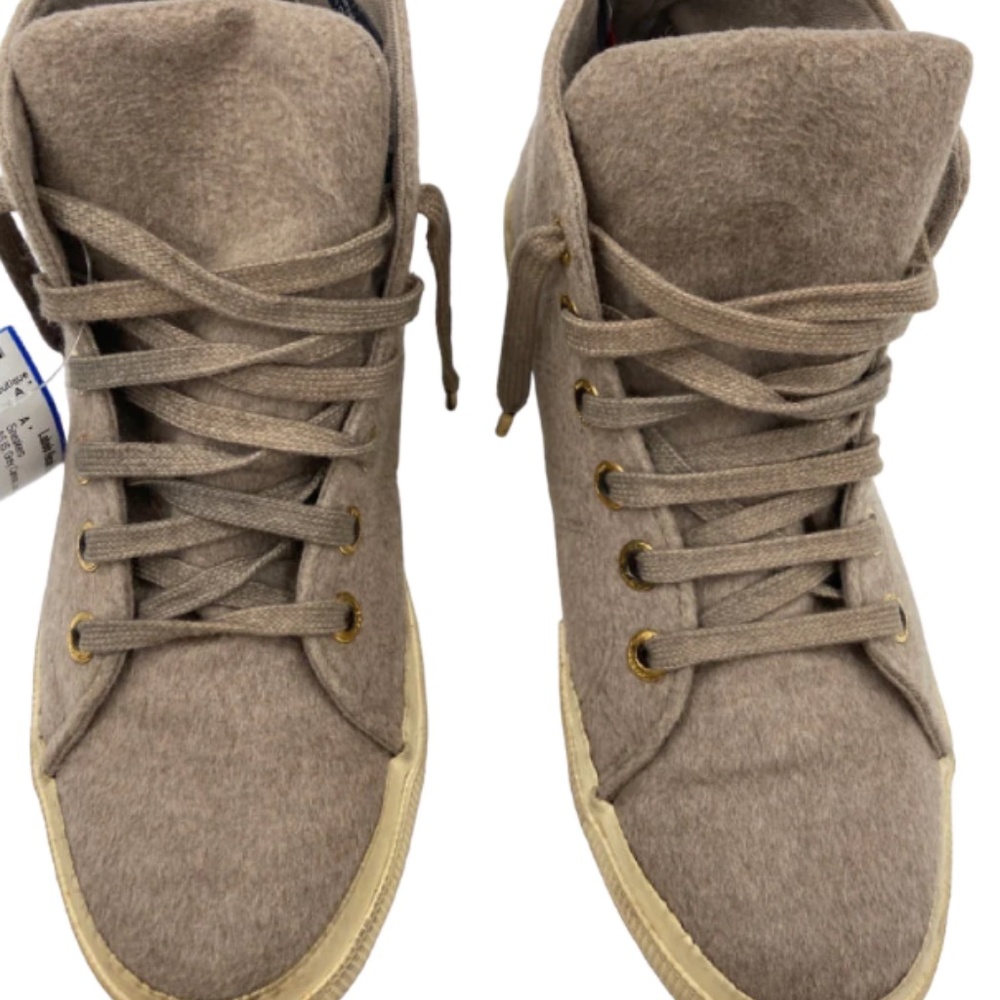 The Row x Superga Cashmere High-Top Sneaker, Oatmeal - Size 37